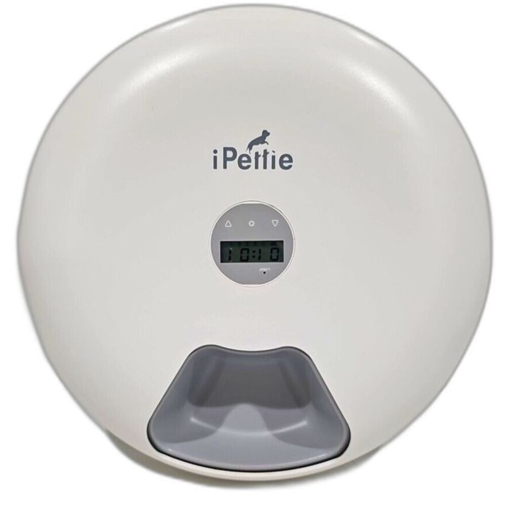 iPettie Donut Frost 6 Meal Cordless Automatic Feeder Dry & Wet Food Tested Works